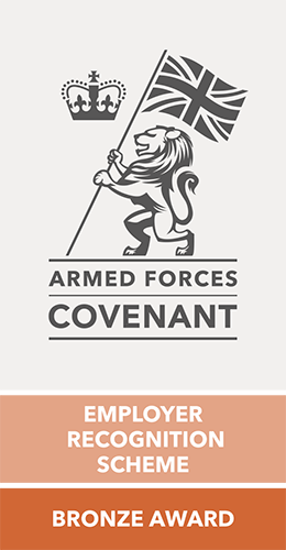 Armed Forces Covenant logo and bronze award